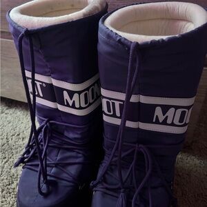 Moon Boot Purple Logo Snow Boots Size 42-44 EU